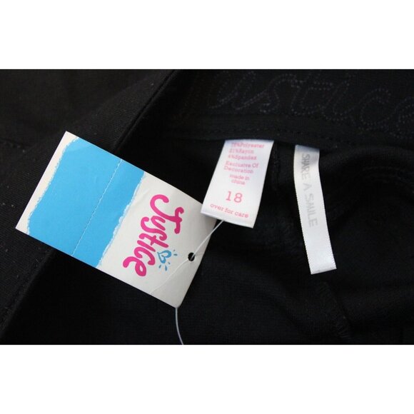 Early 00s VTG Justice Black 2pc Outfit sz 18 NWT Tank Top Layered Pants Velvet - Picture 12 of 13